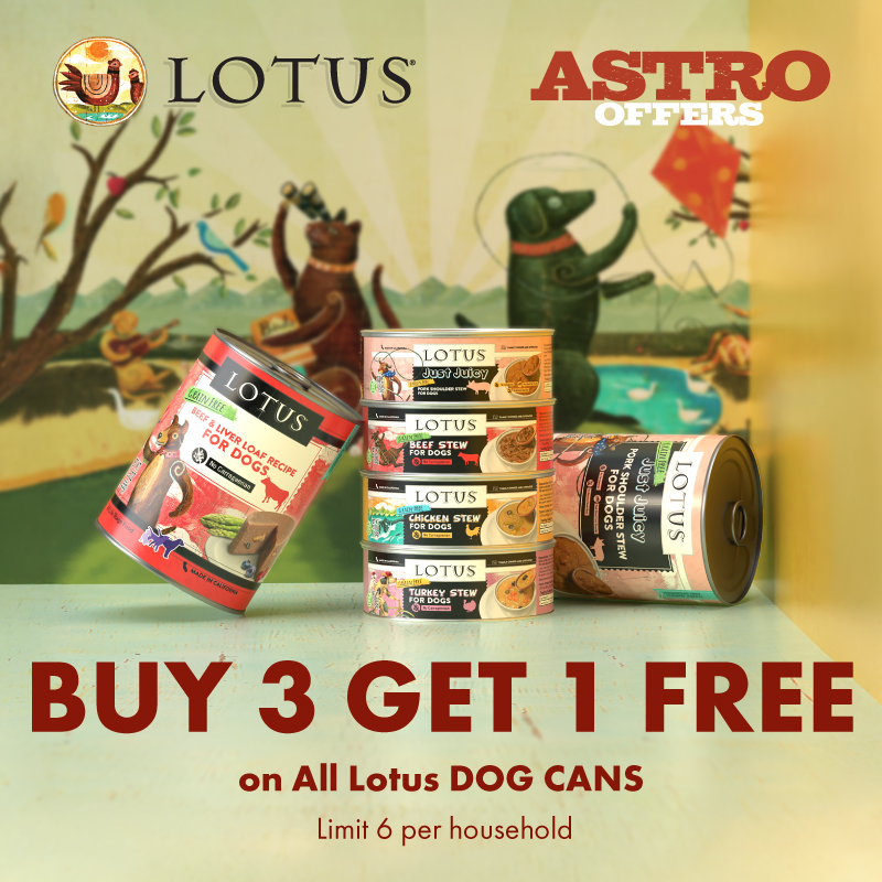 Astro | LOTUS | Buy 3, Get 1 FREE on Dog Cans
