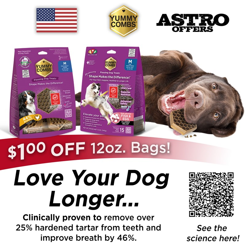 Astro | Yummy Combs | $1.00 OFF 12oz Bags
