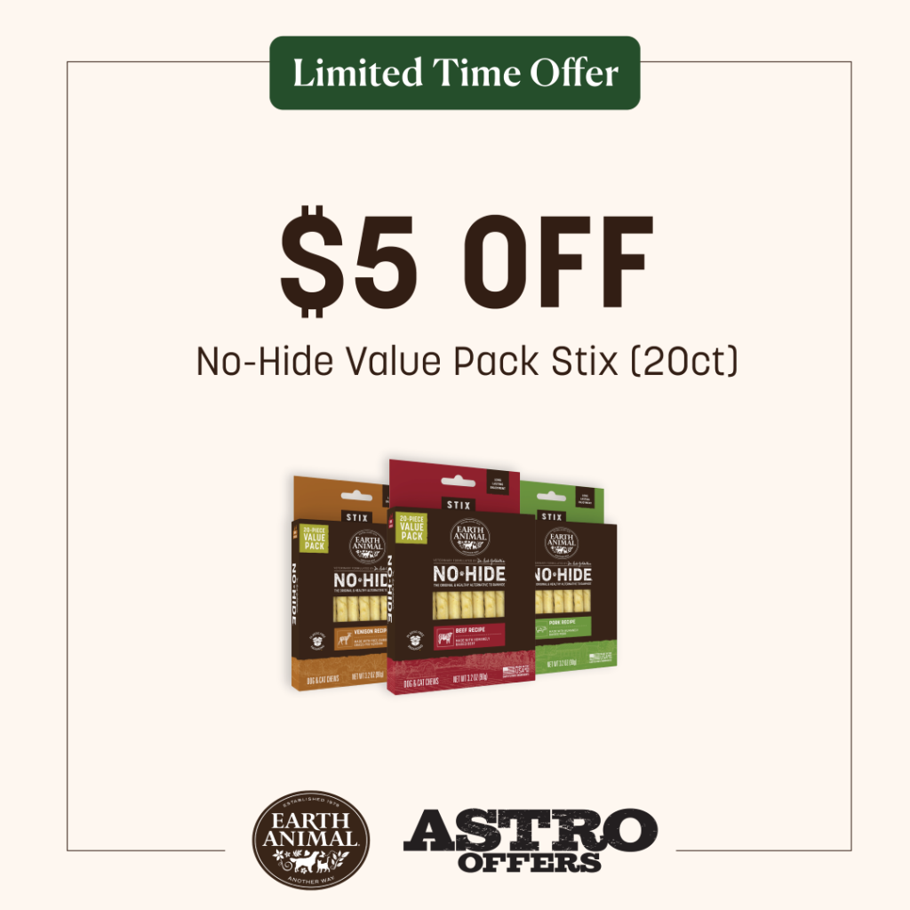 Astro | Earth Animal | $5.00 OFF No-Hide Stix Value Pack (20ct)