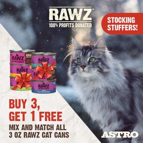 Astro | RAWZ | Buy 3, Get 1 FREE on 3oz Cat Cans