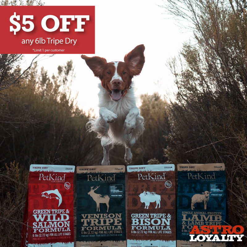 Astro | PetKind | $5.00 OFF 6lb Tripe Dry