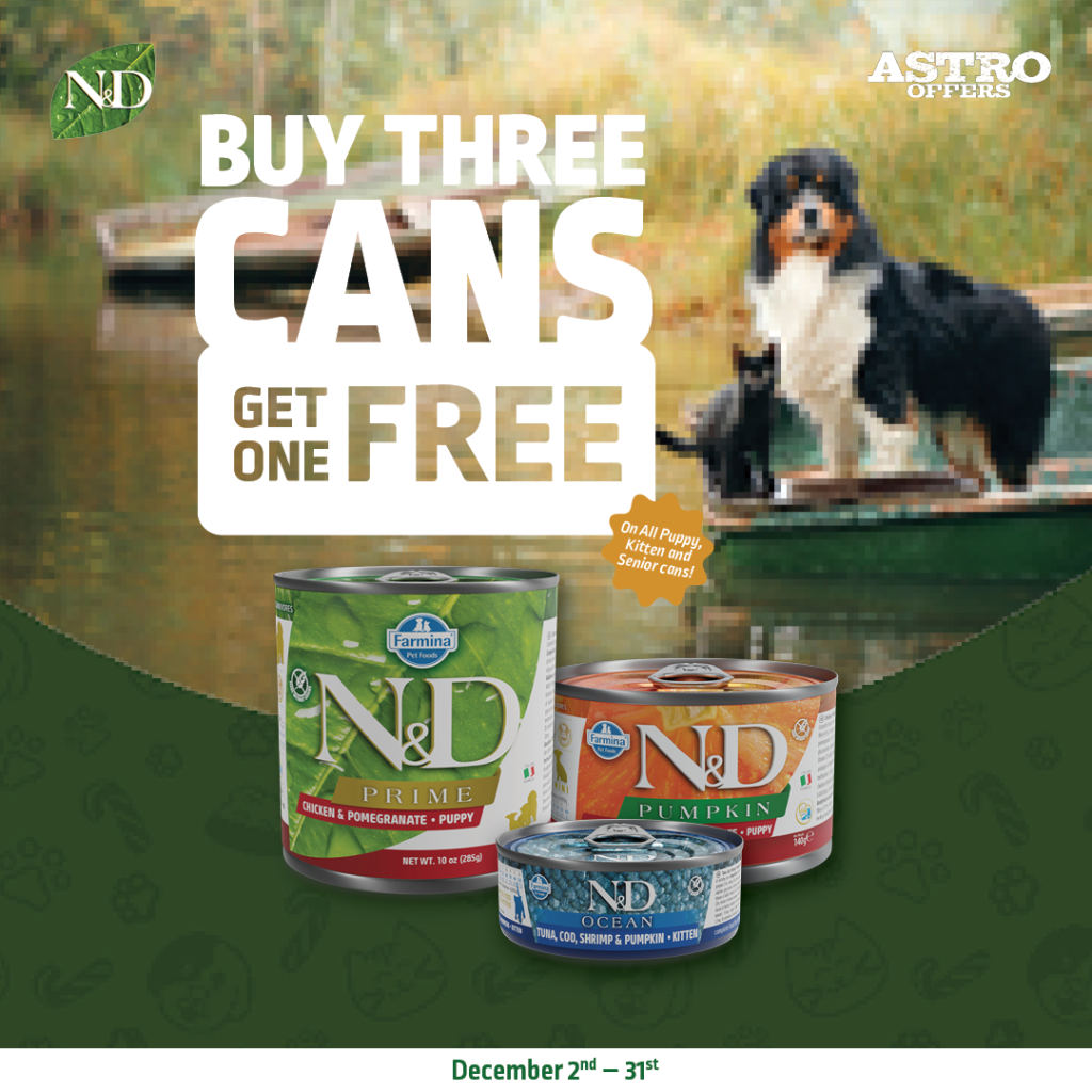Astro | Buy (3) N&D Cat Cans, Get (1) FREE!