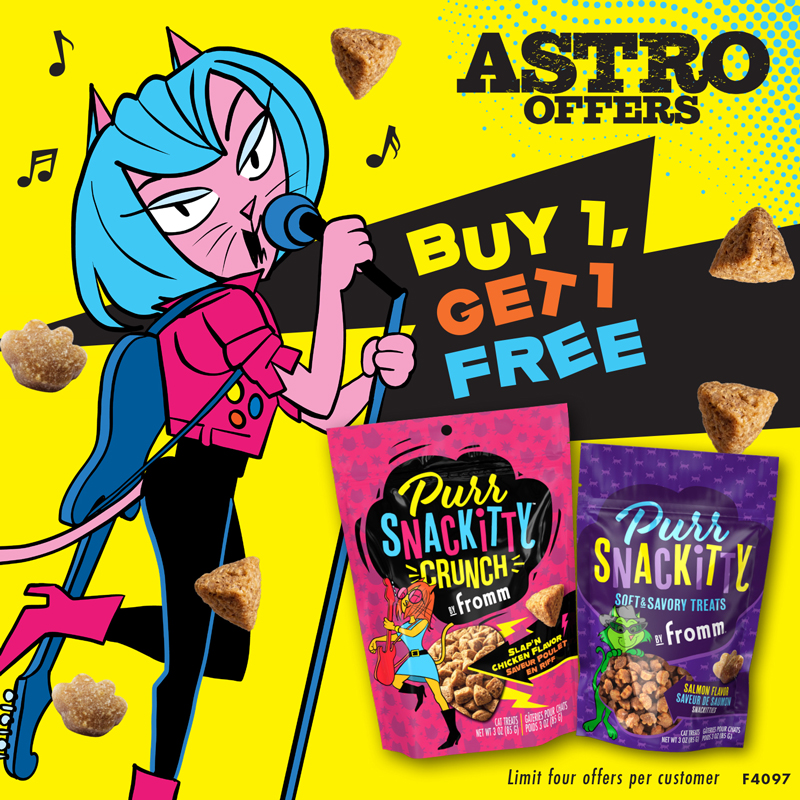 Astro | Fromm | Buy 1, Get 1 FREE on PurrSnackitty Cat Treats