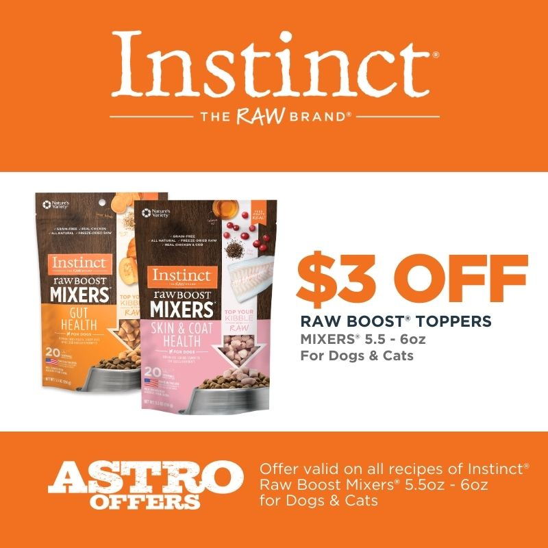 Astro | INSTINCT | $3.00 OFF Select Raw Boost Mixers 