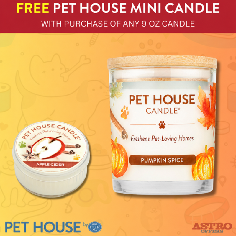 Astro | Pet House Candles | FREE Mini Candle with Purchase of 9oz Candle