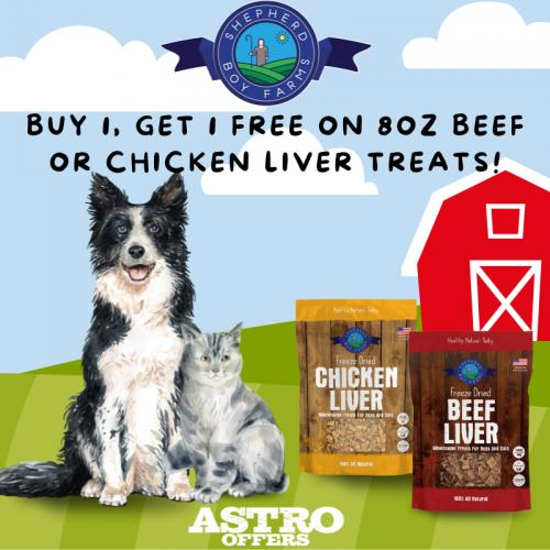 Astro | Shepherd Boy Farms | Buy 1, Get 1 FREE on 8oz Beef or Chicken Liver