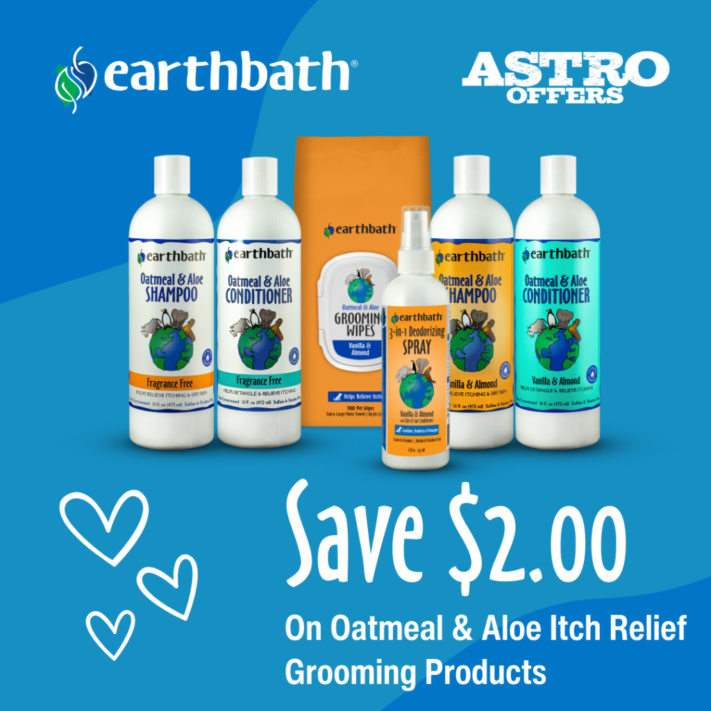 Astro | earthbath | $2.00 OFF Oatmeal & Aloe Itch Relief Products