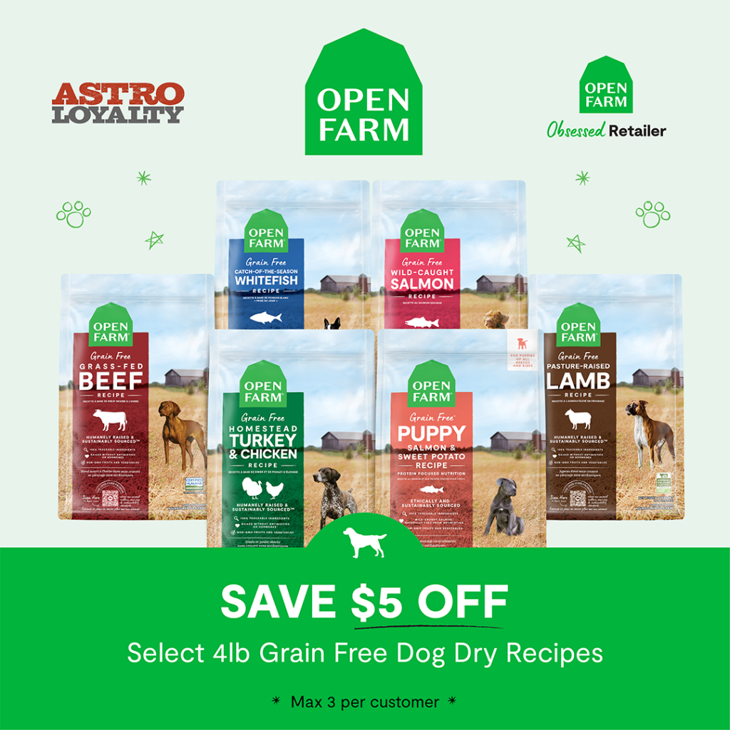Astro | Open Farm (Private Offer - Obsessed Retailers) | $5.00 OFF 4lb Grain Free Dry Dog Food