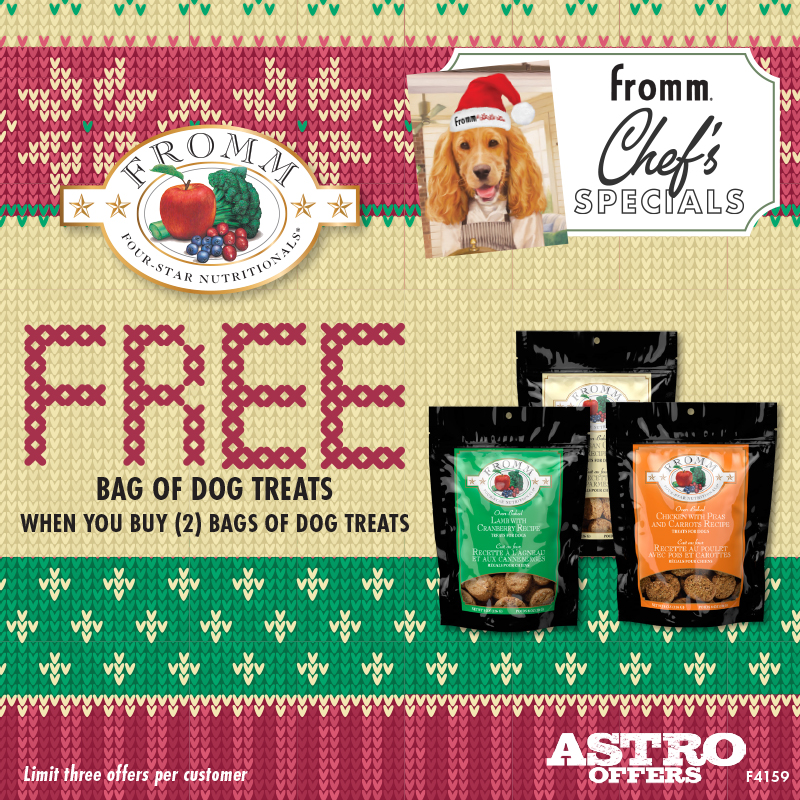 Astro | Fromm | Buy 2, Get 1 FREE on Four-Star Dog Treats
