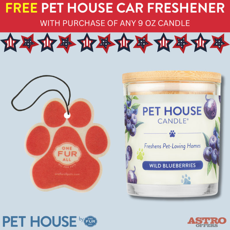 Astro | Pet House Candles | FREE Air Freshener with Purchase of 9oz Candle