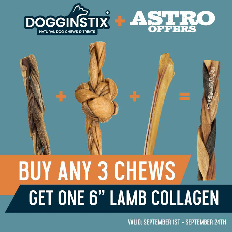 Astro | Dogginstix | FREE 6in Lamb Collagen with Qualifying Purchase