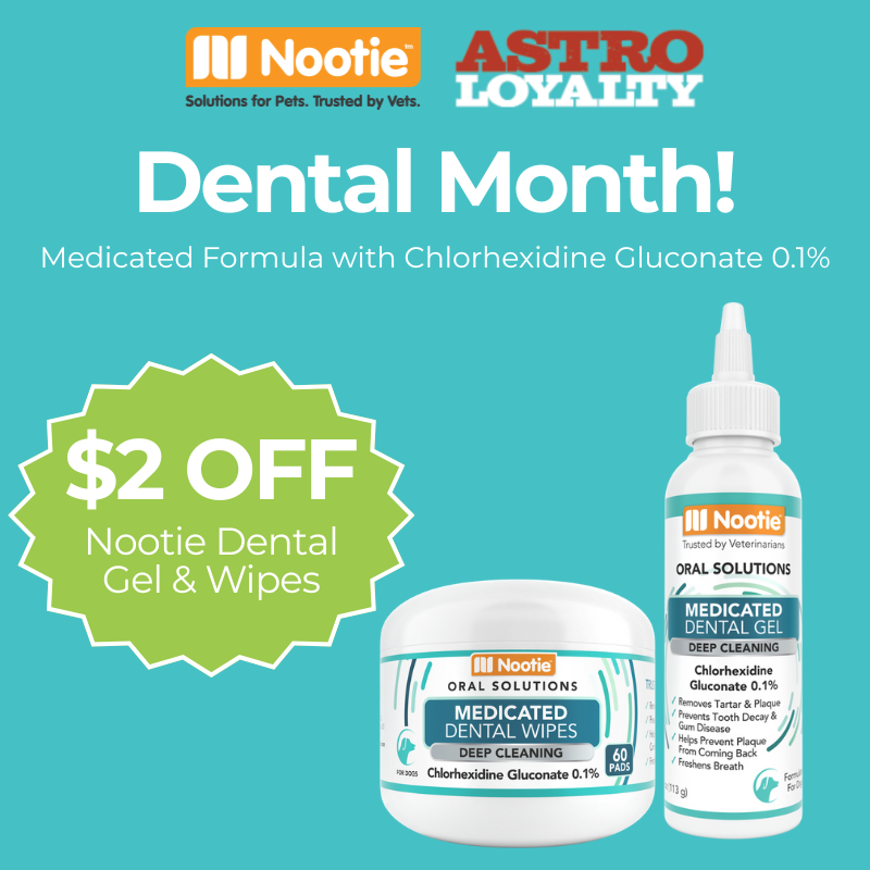 Astro | Nootie | $2.00 OFF Medicated Dental Gel & Wipes