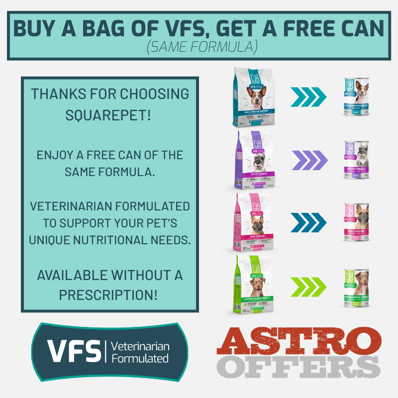 Astro | SquarePet | VFS Low Fat Dog Food | Buy a Bag, Get a Can Free