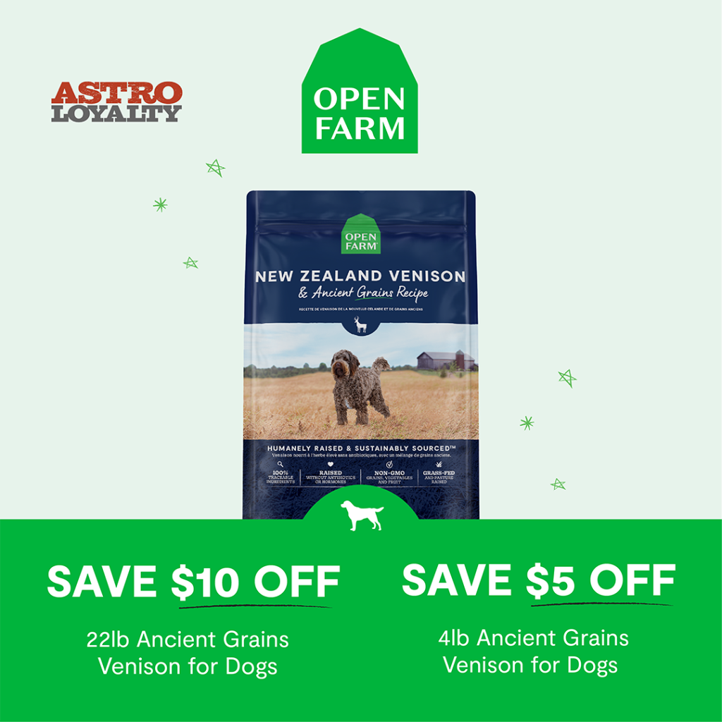 Astro | Open Farm | Dollars OFF Ancient Grain Venison Dog Food