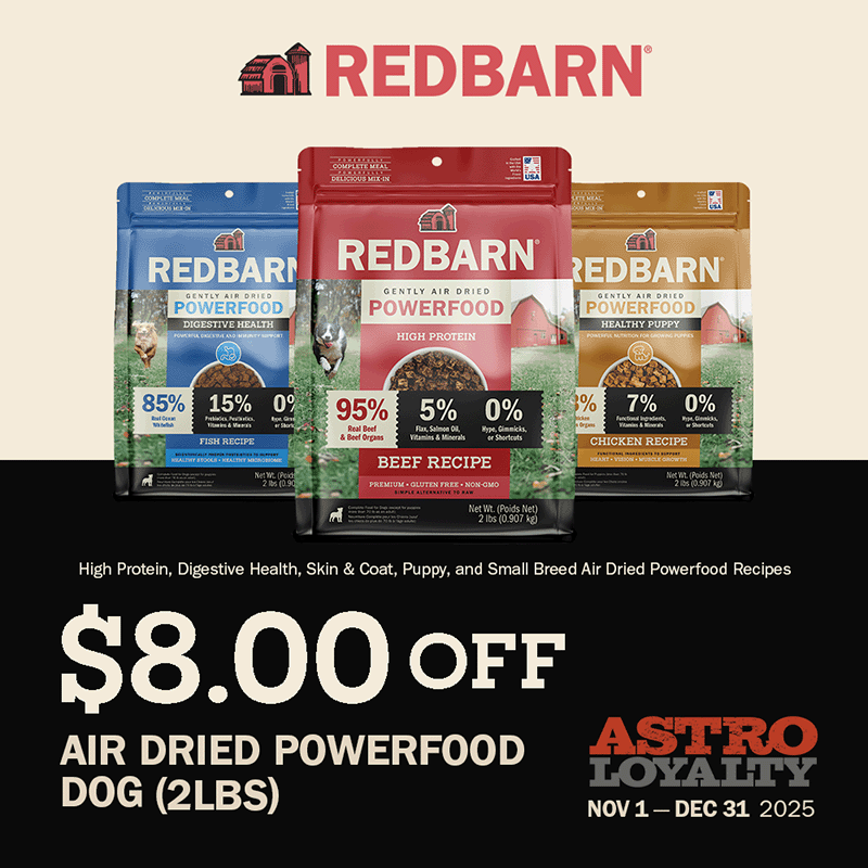 Astro | Redbarn | $8.00 OFF Select 2lb Air Dried Dog Powerfood