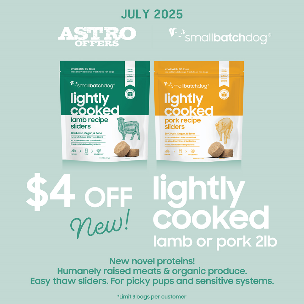 Astro | Smallbatch Pets | $4.00 OFF NEW 2lb Lightly Cooked Proteins