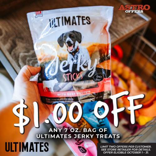 Astro | Ultimates | $1.00 OFF Jerky Treats