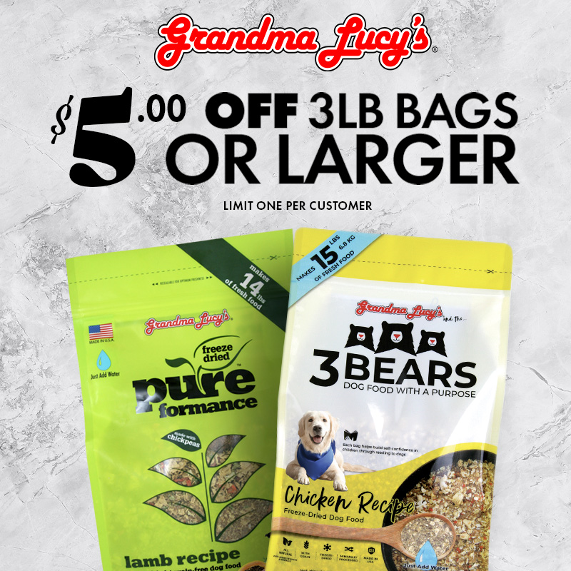 Astro | Grandma Lucy's | $5.00 OFF 3lb Bags or Larger