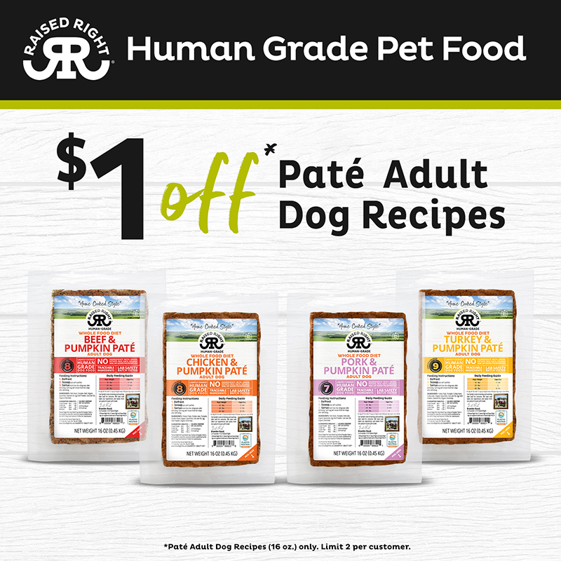 Astro | Raised Right | $1.00 OFF 16oz Pumpkin Pate Adult Dog Recipes