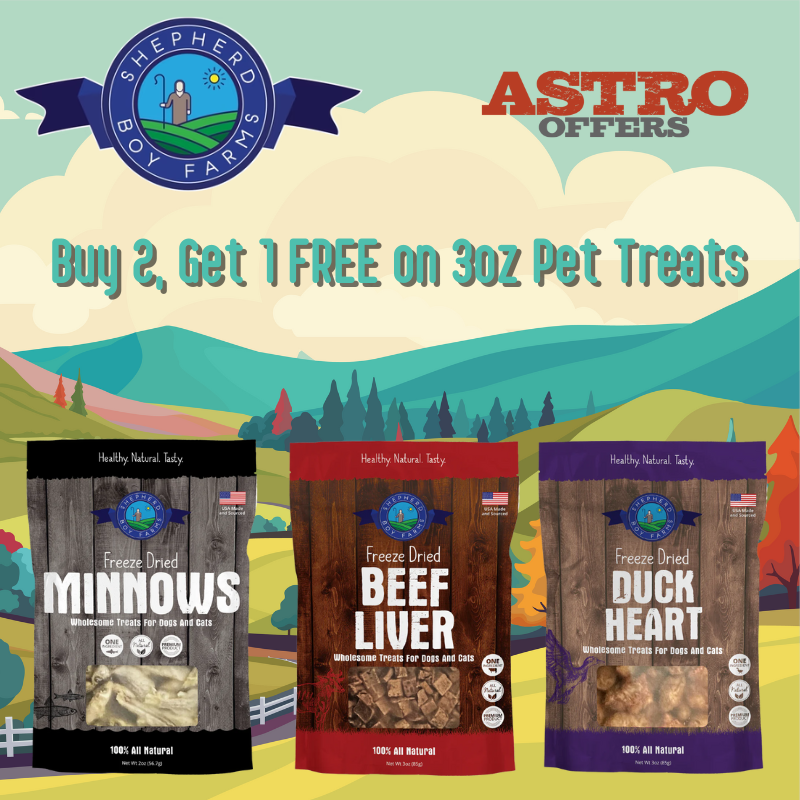 Astro | Shepherd Boy Farms | Buy 2, Get 1 FREE on 3oz Pet Treats