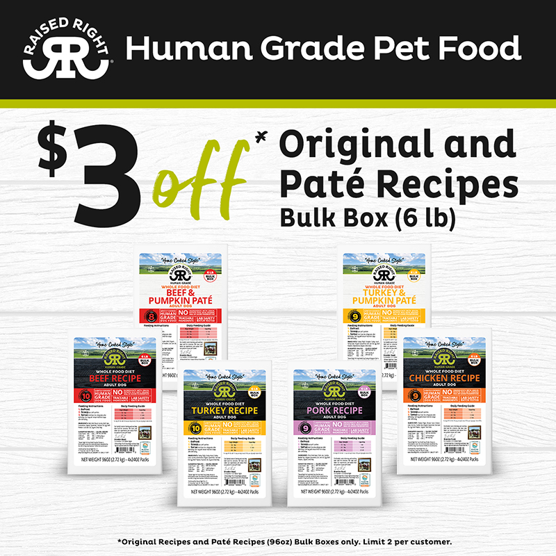 Astro | Raised Right | $3.00 OFF 6lb Bulk Box Frozen Diets