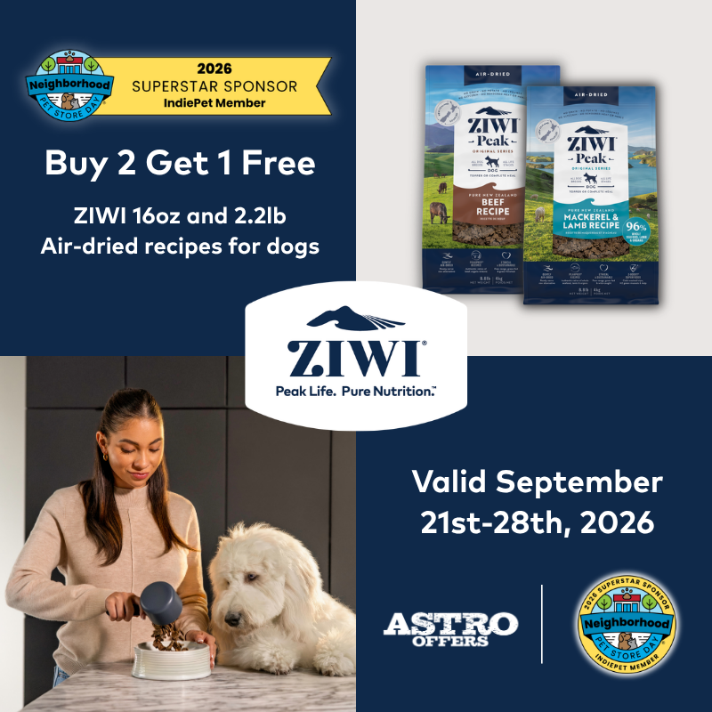 Astro | ZIWI | Neighborhood Pet Store Day | Buy 2, Get 1 FREE on Select Air-Dried Dog Recipes
