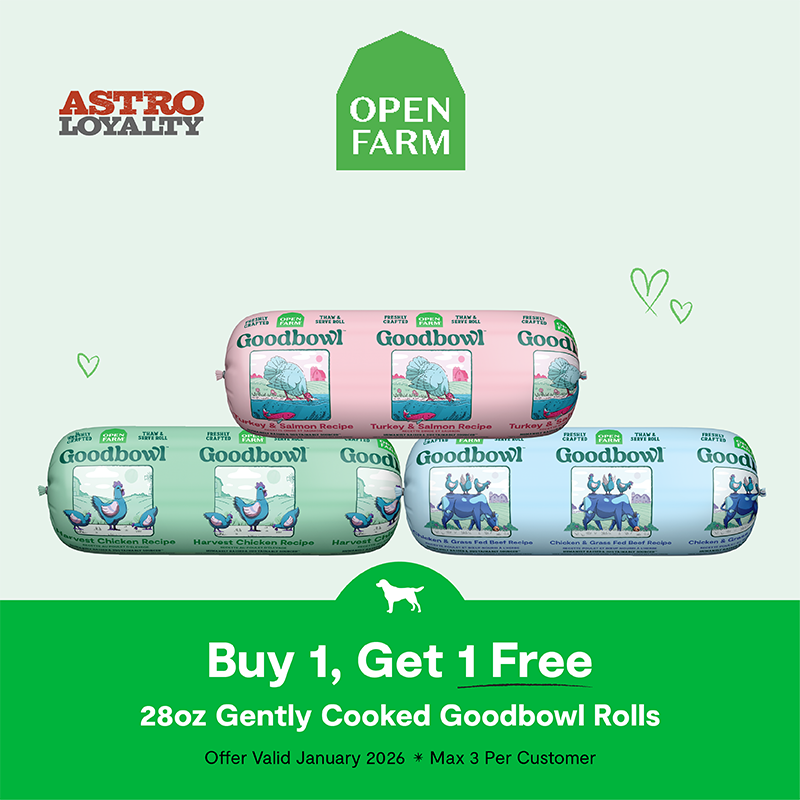 Astro | Open Farm | Buy 1, Get 1 FREE on 28oz Gently Cooked Goodbowl Rolls