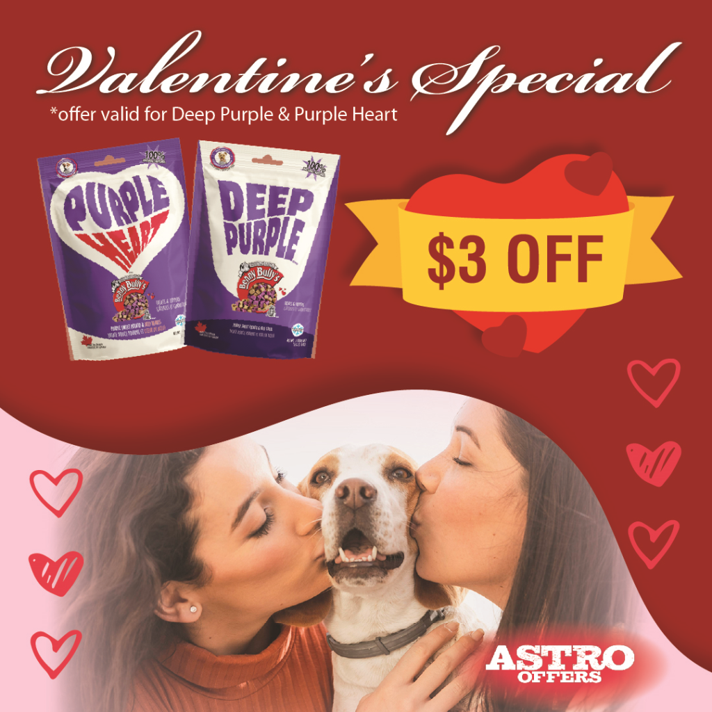 Astro | Benny Bully's | $3.00 OFF Deep Purple & Purple Heart Treats