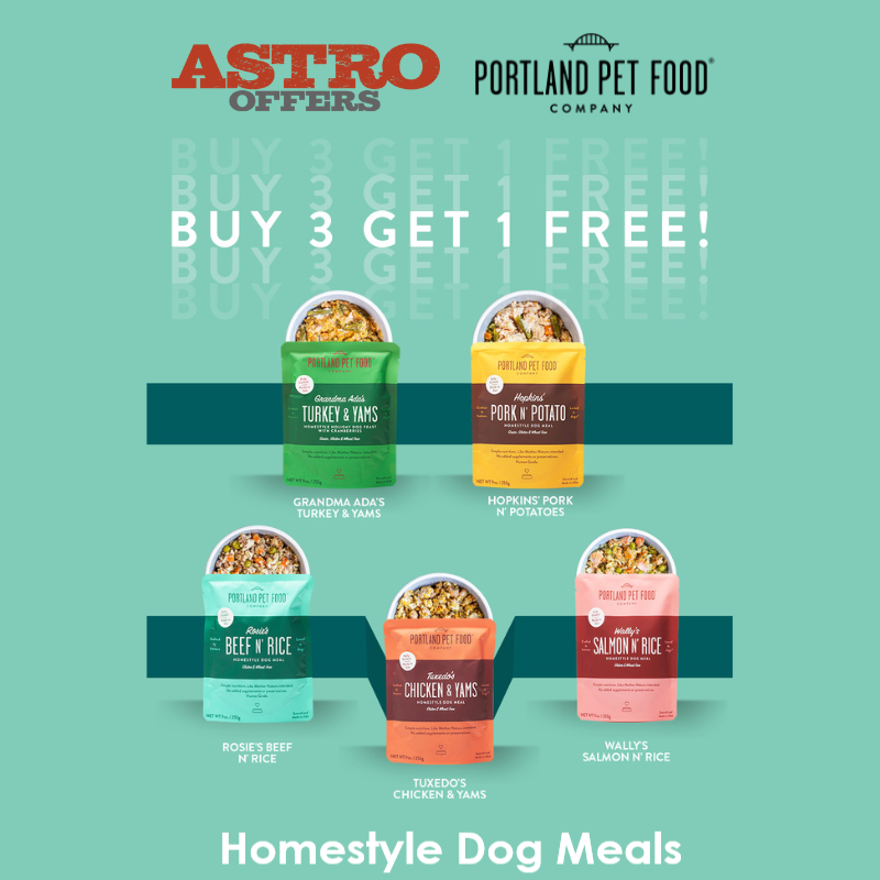 Astro | Portland Pet Food | Buy 3, Get 1 FREE on Homestyle Dog Meals