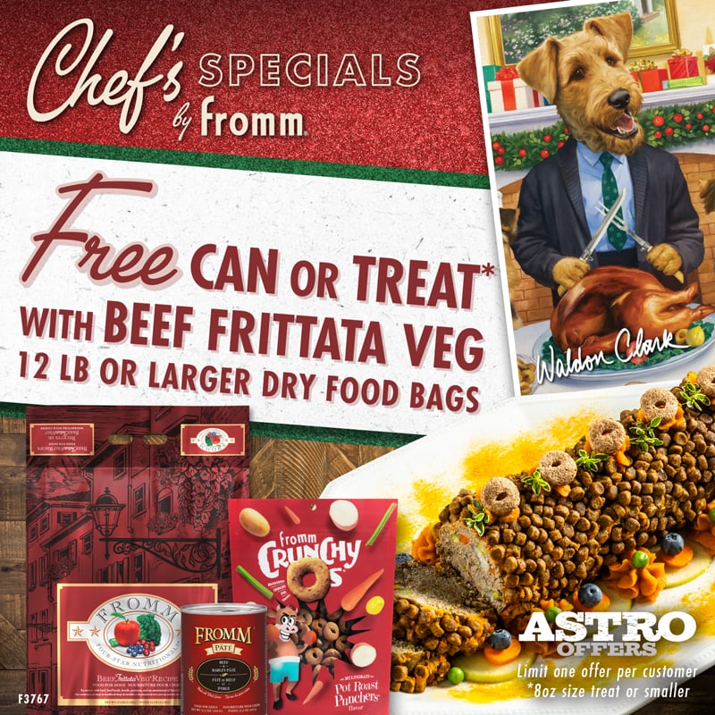 Astro | Fromm | FREE Can or Select Treat with Qualifying Four-Star Beef Frittata Veg Purchase