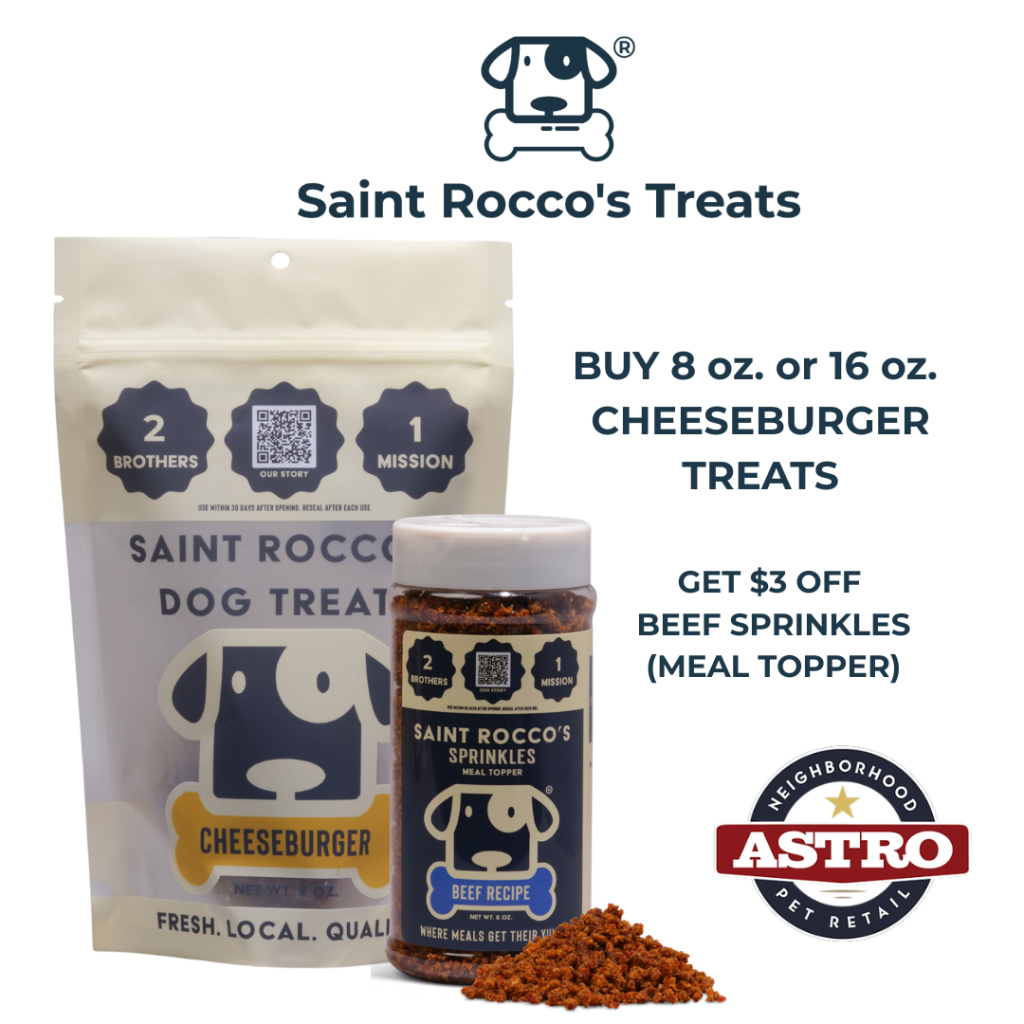 Astro | Saint Rocco's Treats | $3.00 OFF Beef Sprinkles with Cheeseburger Treat Purchase 