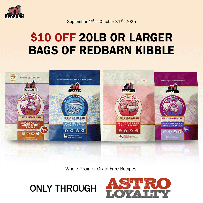 Astro | Redbarn | $10.00 OFF Large Bags of Redbarn Kibble