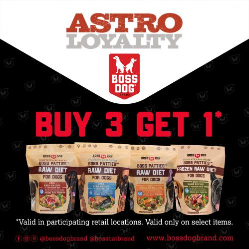 Astro | Boss Dog Brands (Private Program) | Buy 3, Get 1 FREE on 6lb Raw Diets