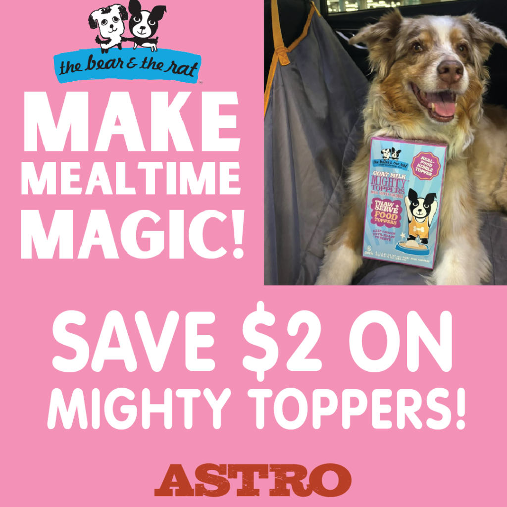 Astro | The Bear and the Rat | $2.00 OFF Mighty Toppers