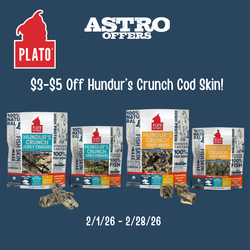 Astro | Plato | Dollars OFF Hundur's Crunch Dog Treats 