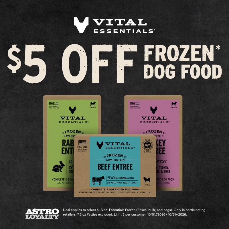 Astro | Vital Essentials | $5.00 OFF Frozen Dog Food