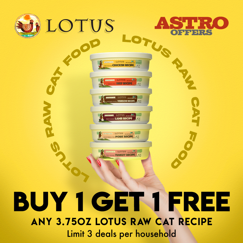 Astro | LOTUS | Buy 1, Get 1 FREE on 3.75oz Raw Cat Food