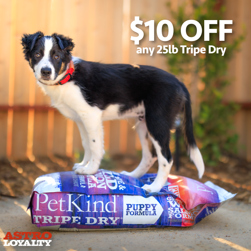 Astro | PetKind | $10.00 OFF 25lb Tripe Dry