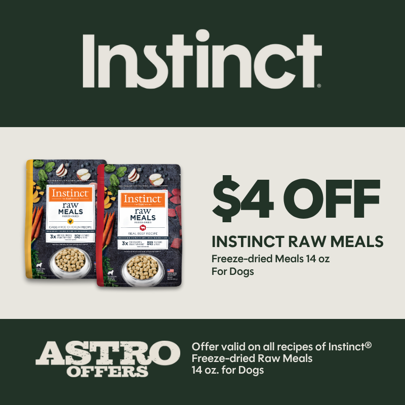 Astro | Instinct | $4.00 OFF 14oz Freeze-Dried Raw Meals for Dogs