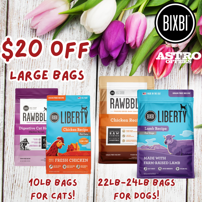 Astro | BIXBI | $20.00 OFF Large Bags of Dog or Cat Kibble
