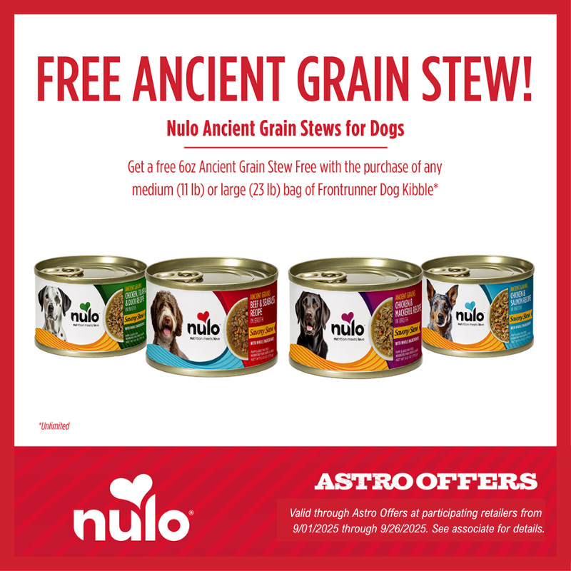 Astro | Nulo | FREE 6oz Ancient Grain Stew with Qualifying Frontrunner Kibble Purchase