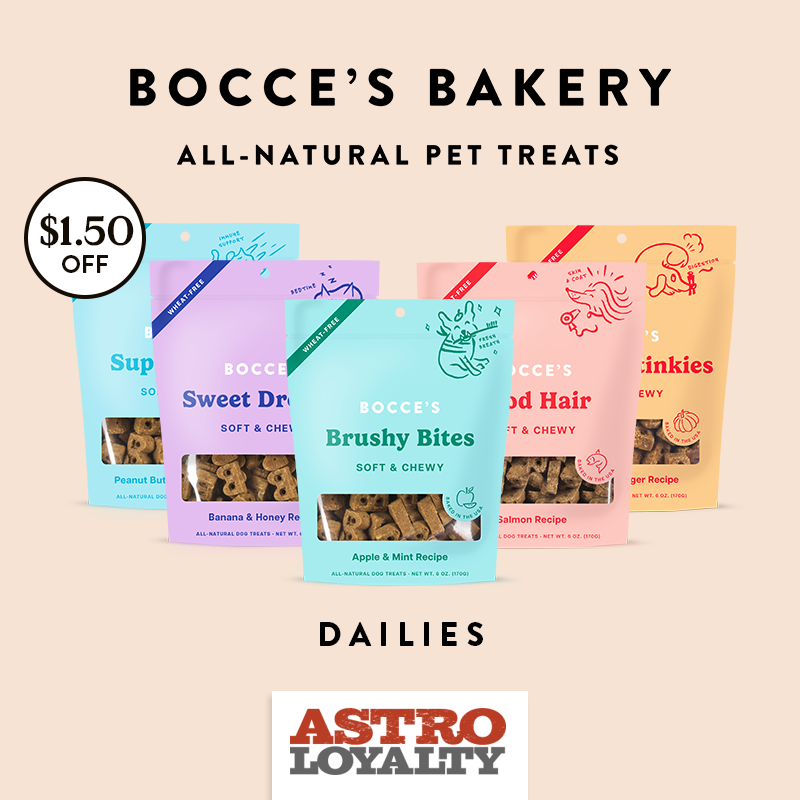 Astro | Bocce's Bakery | $1.50 OFF Bocce's Dailies
