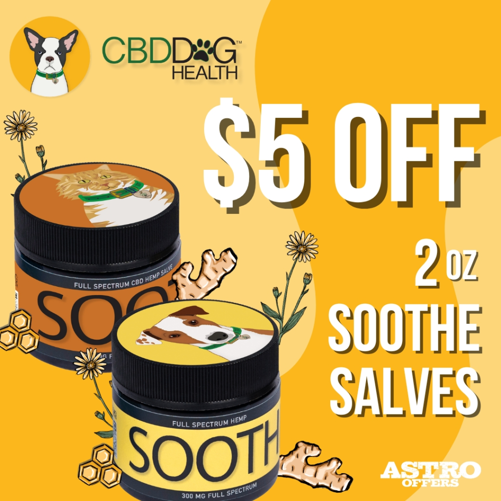 Astro | CBD Dog Health | $5.00 OFF 2oz SOOTHE Salves