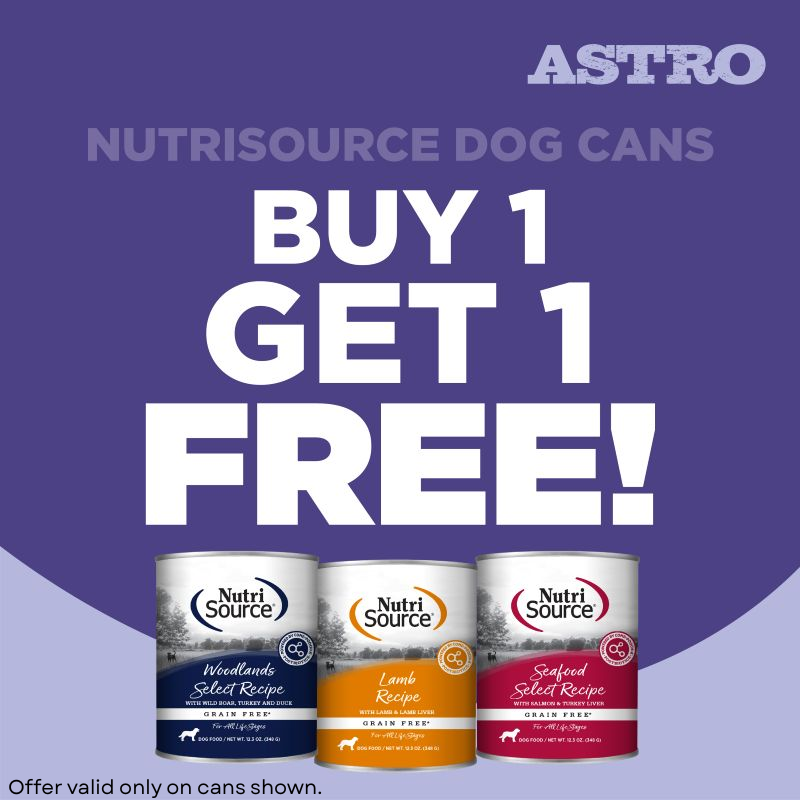 Astro | NutriSource | Buy 1, Get 1 FREE on Select Dog Cans