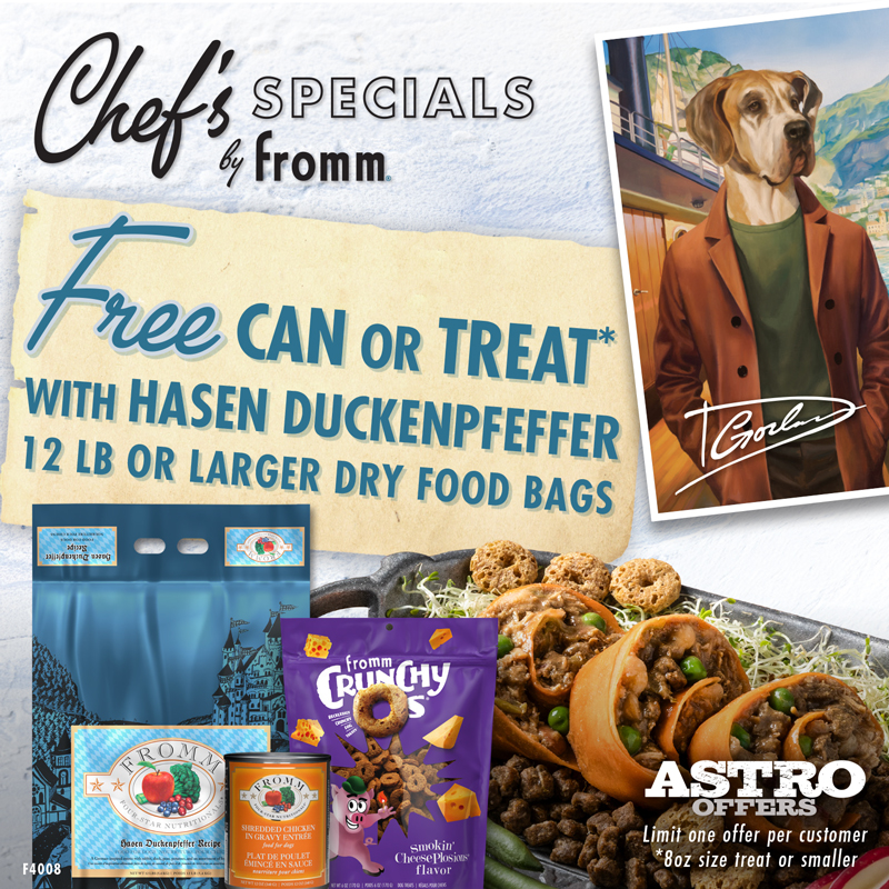 Astro | Fromm | FREE Can OR Select Treat with Qualifying Four-Star Hasen Duckenpfeffer Purchase
