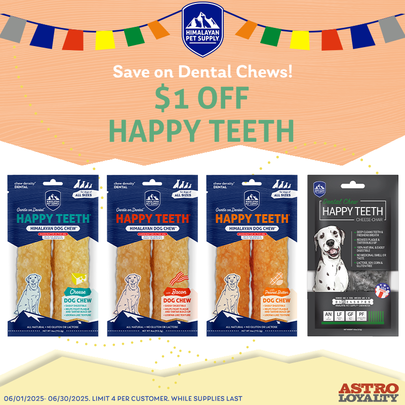 Astro | Himalayan Pet Supply | $1.00 OFF Happy Teeth