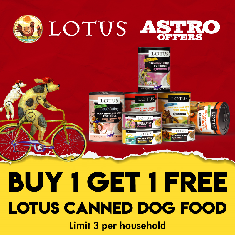 Astro | LOTUS | Buy 1, Get 1 FREE on Lotus Dog Cans