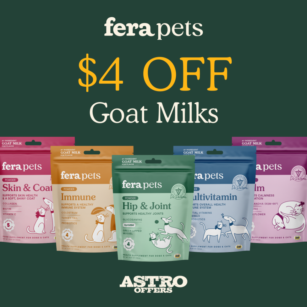 Astro | Fera Pets | $4.00 OFF All Goat Milk Meal Toppers