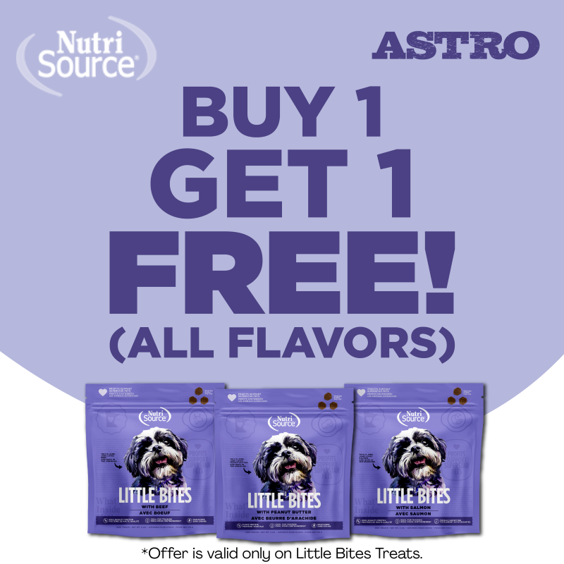 Astro | NutriSource | Buy 1, Get 1 FREE on Little Bites Treats
