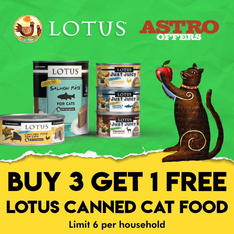 Astro | LOTUS | Buy 3, Get 1 FREE on Cat Cans